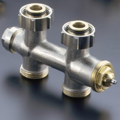 Oventrop Multiblock Raccord inférieur T 2 tubes 3/4 droit Kvs = 075 m3/h