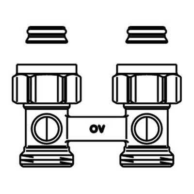 Oventrop h bornier multiflex f 3/4 x3/4 droit