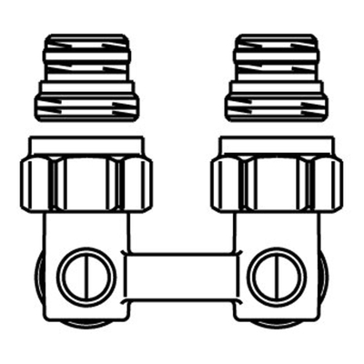 Oventrop H bloc de raccordement Multiflex F 1/2 x3/4 coudé