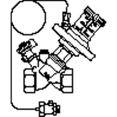 Oventrop Hydromat contrôleur de pression différentielle dtr 1 1/2 dn40 25 70 kpa kvs = 150 m3/h filetage femelle