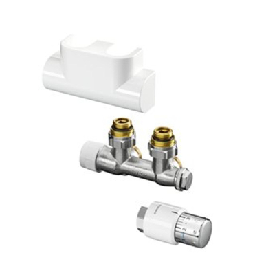 Oventrop Multiblock kit de raccordement pour radiateur de salle de bain t /uni sh coudé 1/2x3/4euro acier inoxydable
