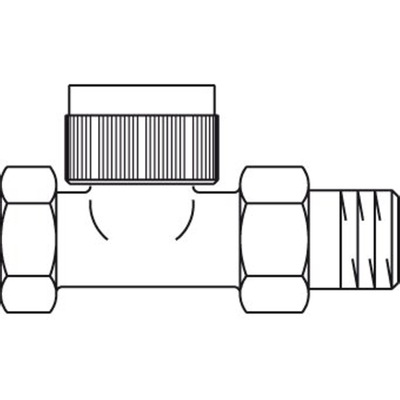 Oventrop Thermostatische radiatorafsluiter F 1/2 recht Kvs 0,32 m3 h