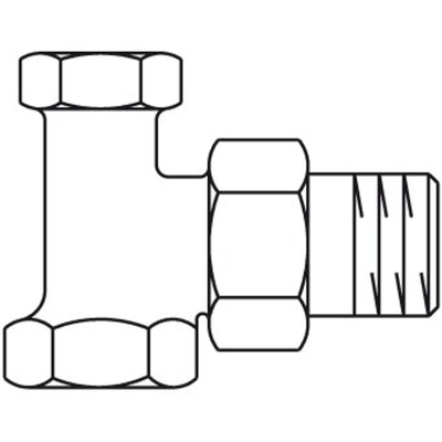 Oventrop soupape de retour combi 2 nickelée 3/8 angle droit