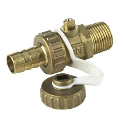 Bpe vanne de remplissage et de vidange laiton 1/2 avec presse-étoupe et capuchon/clé de fonctionnement