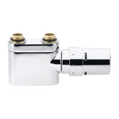 Danfoss VHX D Design jeu de raccordement inférieur 2 points avec élément de réglage RA X entraxe 50mm 1/2 bu bi droit chrome