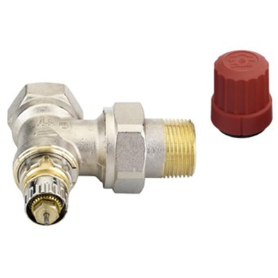 Danfoss robinet d'arrêt de radiateur avec préréglage 3/8 coudé Kvs = 065 m3/h RA N10