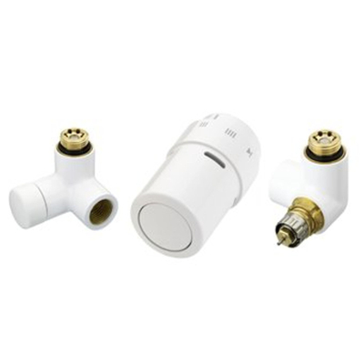 Danfoss X-tra Collection set de conception 1/2" droite blanc (RAL 9016)