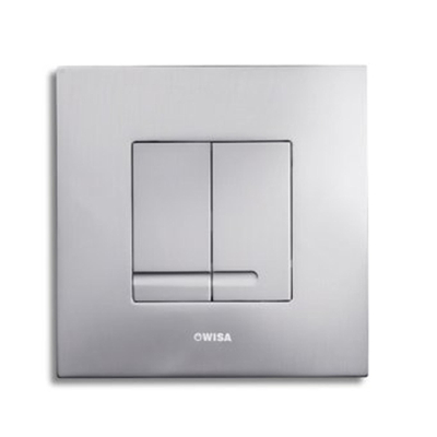Wisa Delos Bedieningspaneel - vierkant - 16x16x1 - dualflush - kunststof - mat chroom