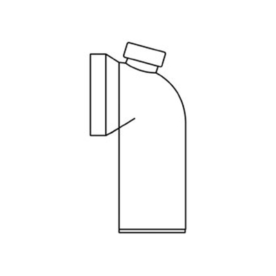 ABU coude de raccordement pour WC 90° 110mm avec raccord 40/50mm blanc