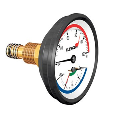Flamco Flexcon mano thermometer 84 mm 1/2 met dompelbuis axiaal