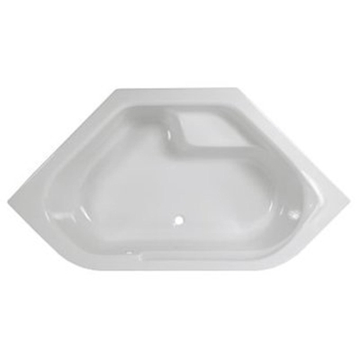 Wisa Anzio baignoire acrylique hexagonale 145x145x44,5cm blanc