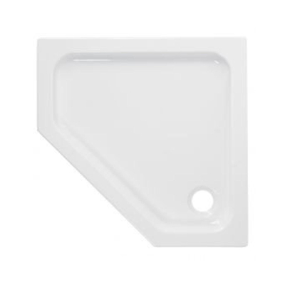 Wisa Malaga Receveur de douche acrylique pentagonale 100x100x3.5cm Blanc