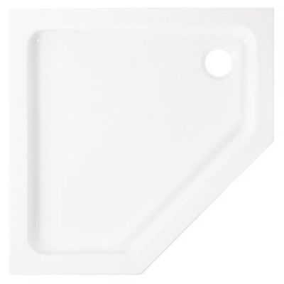 Wisa Malaga receveur de douche en acrylique pentagonal 100x100x3,5cm blanc