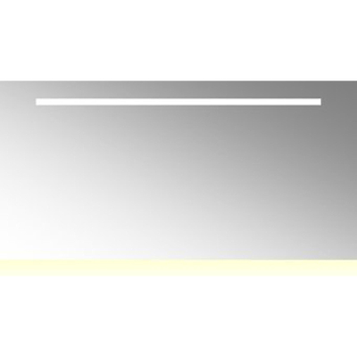 Plieger Uno Plus spiegel – 140x60 cm – directe en indirecte LED – spiegelverwarming – Zilver