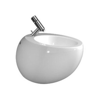 Laufen Alessi One bidet suspendu 58.5x39x35.5cm 1 trou de robinetterie incl. clou avec côtés fermés céramique lcc-blanc