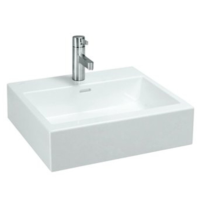 Laufen Living City Lavabo 60x60cm sans trou de robinet Blanc