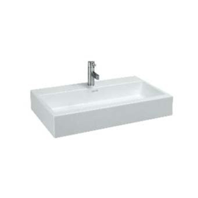 Laufen Living City wastafel 80x46x15.5cm 1 kraangat met overloop keramiek wit