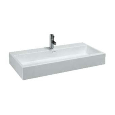 Laufen Living City Lavabo 100x46cm sans trou de robinet Blanc