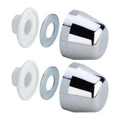 Viega set de caches décoratifs pour bloc double mural chrome