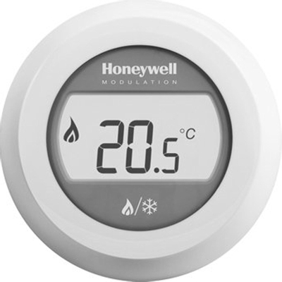 Honeywell Round thermostat d'ambiance chauffage/refroidissement 24v modulation blanc