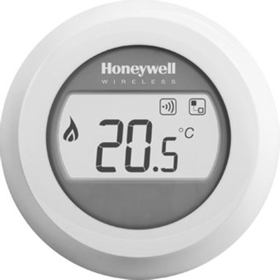 Honeywell Round kamerthermostaat draadloos 24V Round On/Off wit
