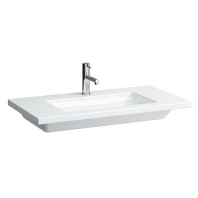 Laufen Living Square Lavabo pour meuble 130x48cm avec 2 trous de robinet et trop-plein Blanc