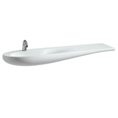 Laufen Alessi One lavabo plan de toilette 160x50x16.5cm 1 trou de robinetterie incl. clou céramique lcc-blanc