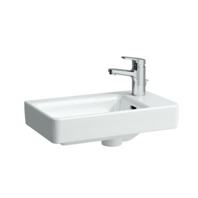 Laufen pro fountain 48x28cm plate-forme droite avec trou pour robinet blanc