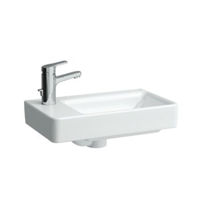 Laufen pro fountain 48x28cm plate-forme gauche avec trou pour robinet blanc