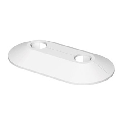 Flamco RVD rosace de tube CV double 2x16mm - 1 pièce - blanc