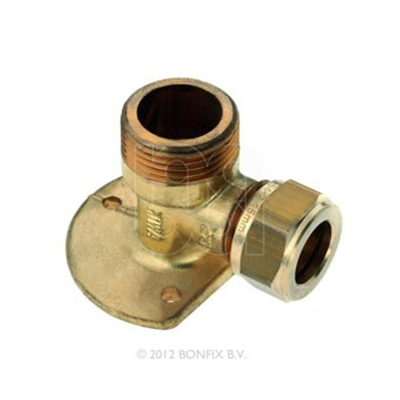 Bonfix Knelfitting messing plaque murale à compression laiton 15mmx3/4bu gastec / kiwa