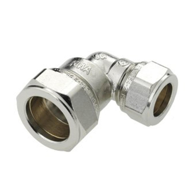 Bonfix vernikkelde knel knie verlopend 22x15mm gastec / kiwa