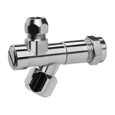 Raminex robinet d'arrêt d'angle chromé avec filtre 12x10mm à compression pour lavabo bidet et réservoir de chasse d'eau kiwa