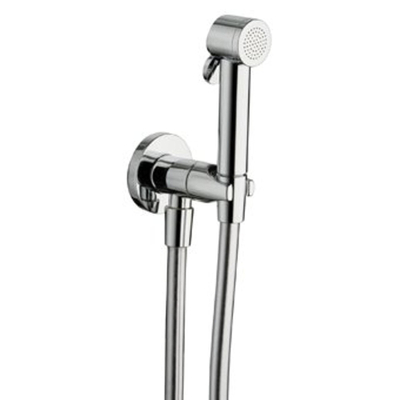Raminex Tuka tuka ensemble WC/douche avec douchette à main avec interrupteur marche/arrêt 1/2 avec flexible de douche 100cm + support mural avec robinet intégré chrome