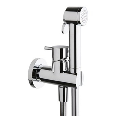 Raminex Tuka Tuka ensemble de douchette WC composé de mitigeur, support mural et douchette à main chrome