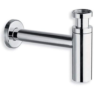 Raminex Round siphon de lavabo design bouteille 1 1/4 x32mm aspect inox
