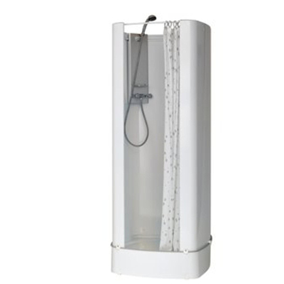 Intersan Isitub Cabine de douche avec robinet et rideau 77.5x77.5x193 blanc