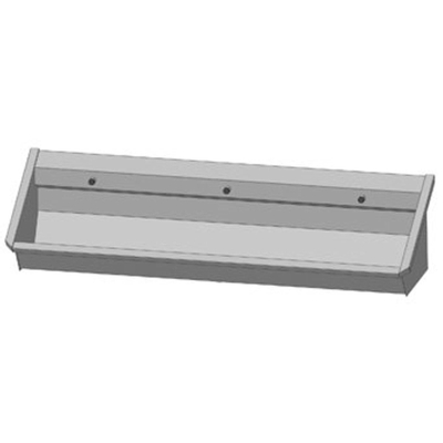 Intersan Sanilav auge de lavage 180cm 3 personnes avec 3 trous de robinet inox 304