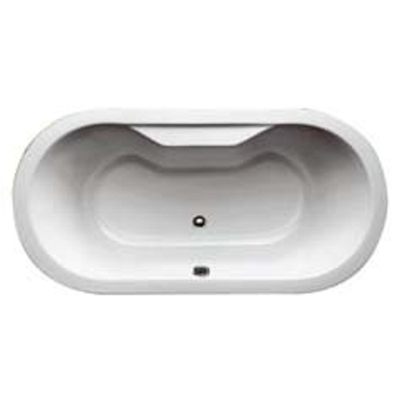 Plieger Zurich baignoire duo 180x90cm acrylique ovale 42cm de profondeur avec pieds blanc
