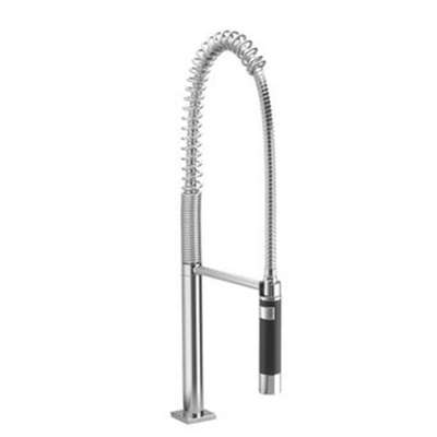 Dornbracht Divers professional spoeldouchegarnituur voor keukenkraan hoog 66.5cm voor 2 gats kraan ElioMeta.02+3 gats Tara (Classic) chroom