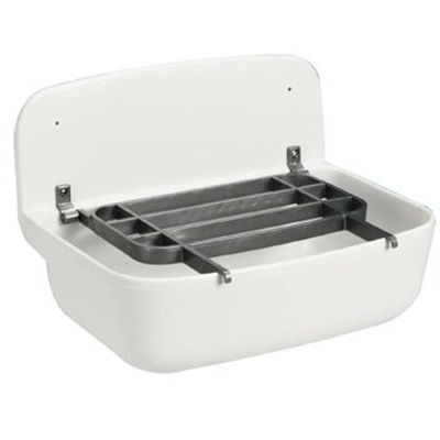 ABU évier de décharge en plastique 50x35cm sans grille pour seau blanc