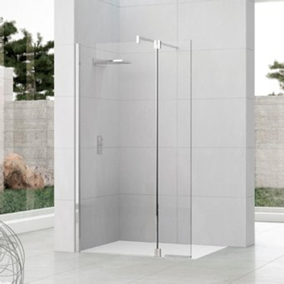 Novellini Kuadra partie pivotante HA pour Kuadra H profil chromé et verre transparent