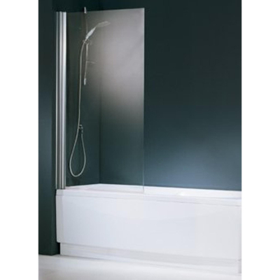 Novellini Aurora paroi de baignoire pliante 85x150cm profil chromé mat et verre transparent