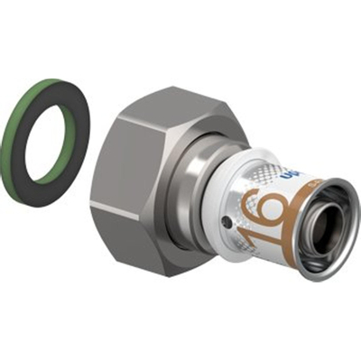 Uponor S-Press Plus raccord à sertir avec écrou douille bi.dr. 16mmx3/4