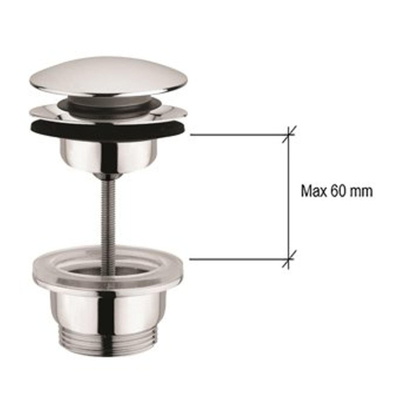Plieger 2 in 1 design afvoerplug m/z overloop 1 1/4 inox
