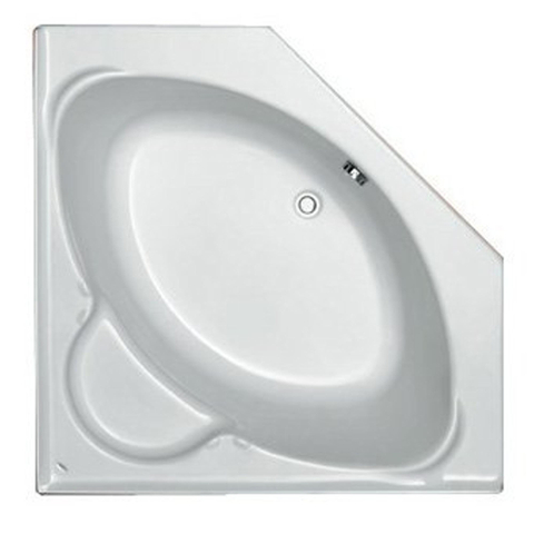 Plieger Contour baignoire d'angle 125x125x42cm acrylique avec pieds blanc 0940900
