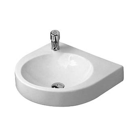 Duravit Architec Wastafel - 57.5x52 cm 1x kraagat links - wit 0297828