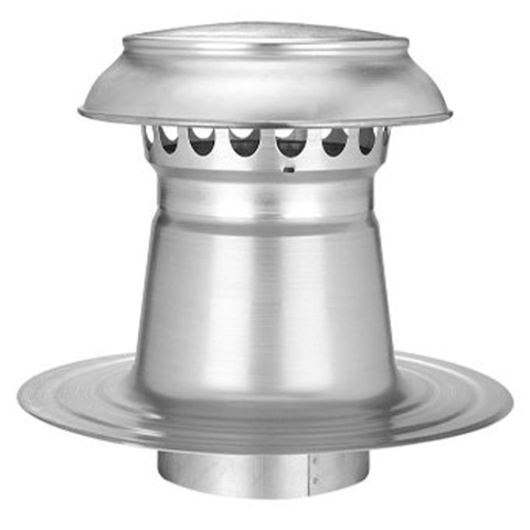 Burgerhout Vent alu 2000 évent de toit en aluminium à double paroi avec capuchon en aluminium 350mm anjo 1405949