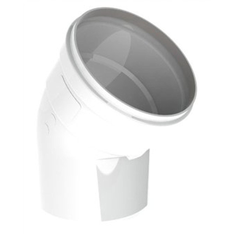 Burgerhout BM FIX Coude d'évacuation en aluminium à paroi épaisse 45 degrés 80mm 1400525