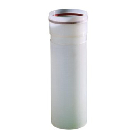 Ubbink Rolux T120 PP verlengstuk 80mm L=250mm wit 1408110